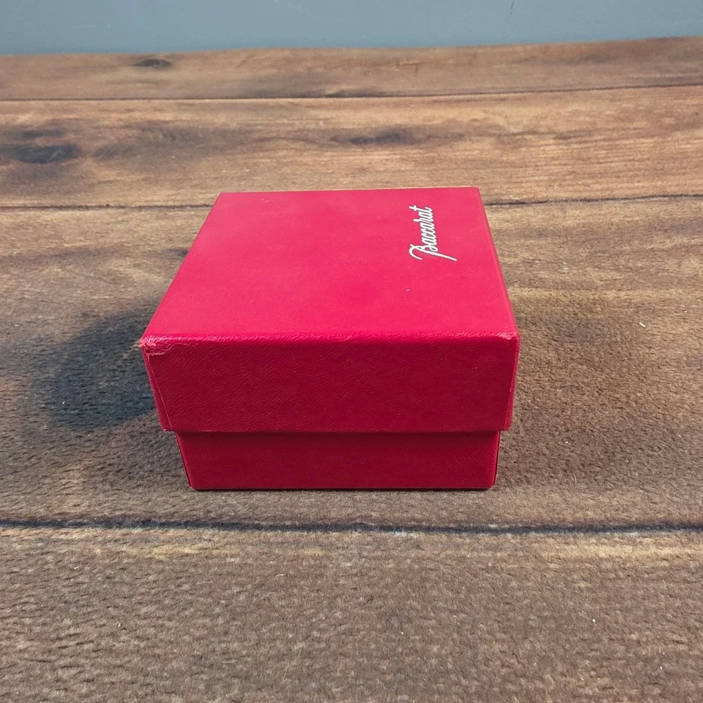 Baccarat Jewelry Box OS Red Good Square Replacement Presentation Case Logo